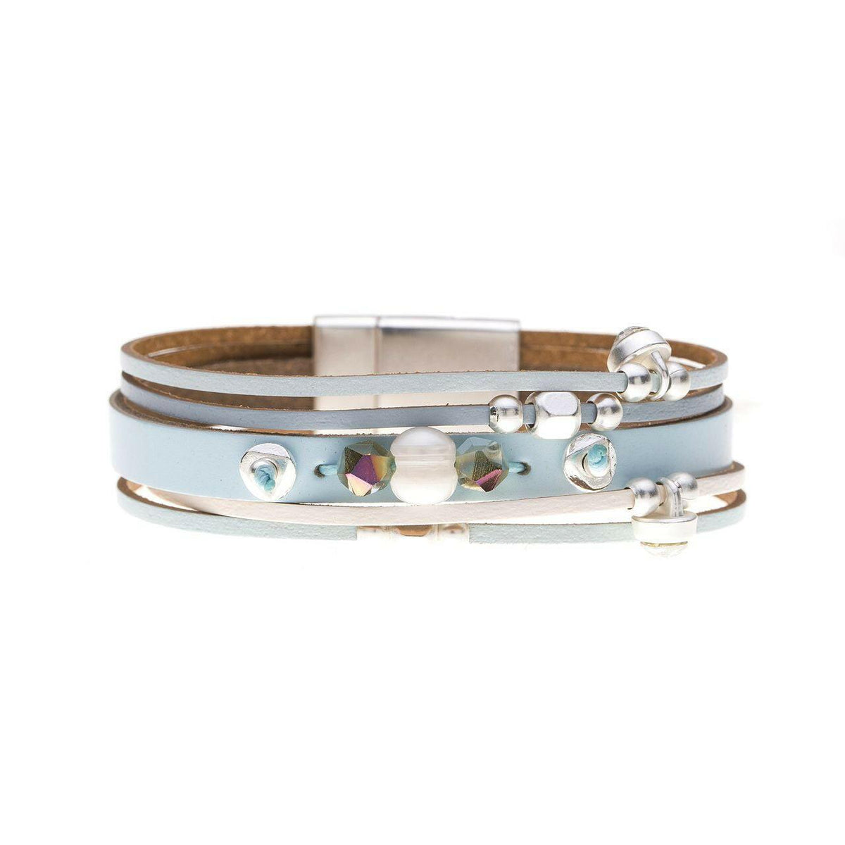 Armband - mehreckige Strass mit Kugelchen - Fox by Ren
