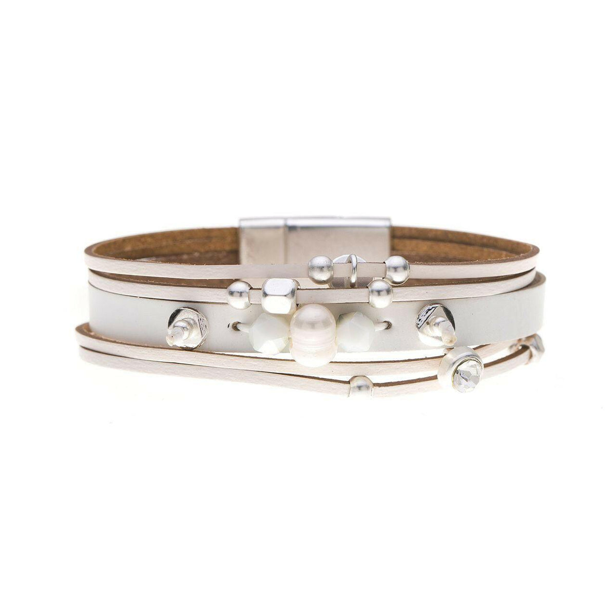 Armband - mehreckige Strass mit Kugelchen - Fox by Ren