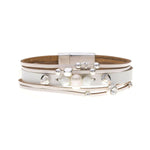 Armband - mehreckige Strass mit Kugelchen - Fox by Ren