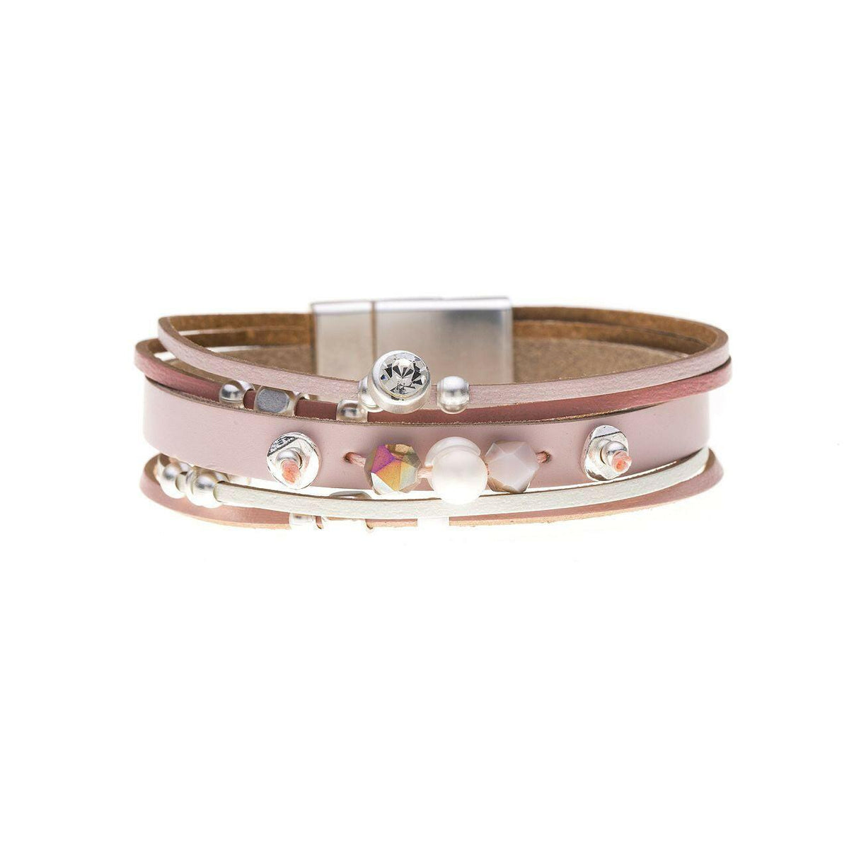 Armband - mehreckige Strass mit Kugelchen - Fox by Ren