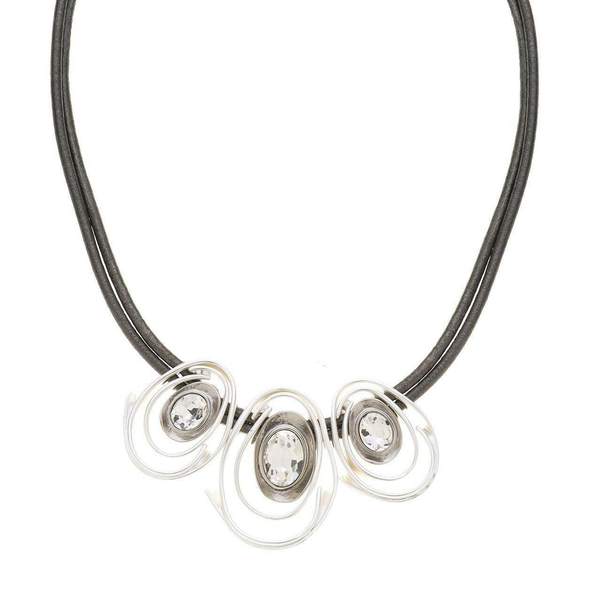 Halskette-Multi Ovals mit Diamanten - Fox by Ren