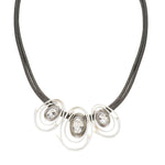 Halskette-Multi Ovals mit Diamanten - Fox by Ren