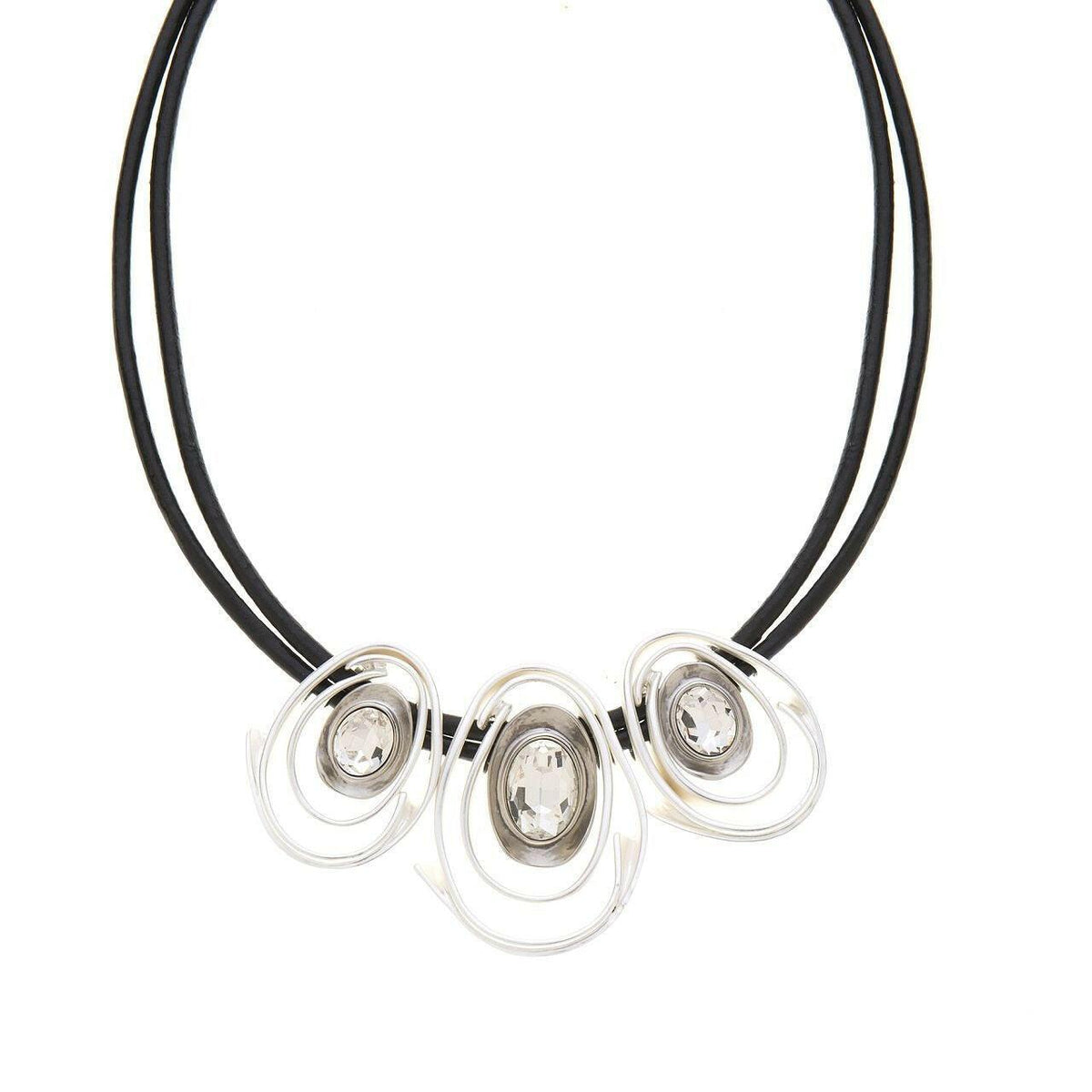 Halskette-Multi Ovals mit Diamanten - Fox by Ren