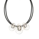 Halskette-Multi Ovals mit Diamanten - Fox by Ren