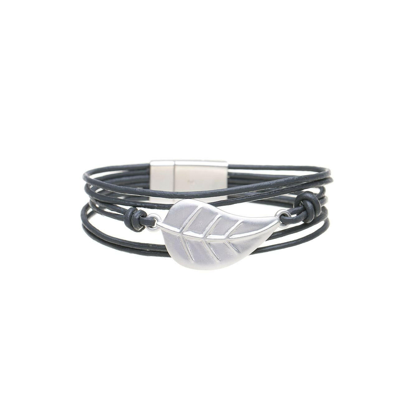 Armband-Silber-Blatt.