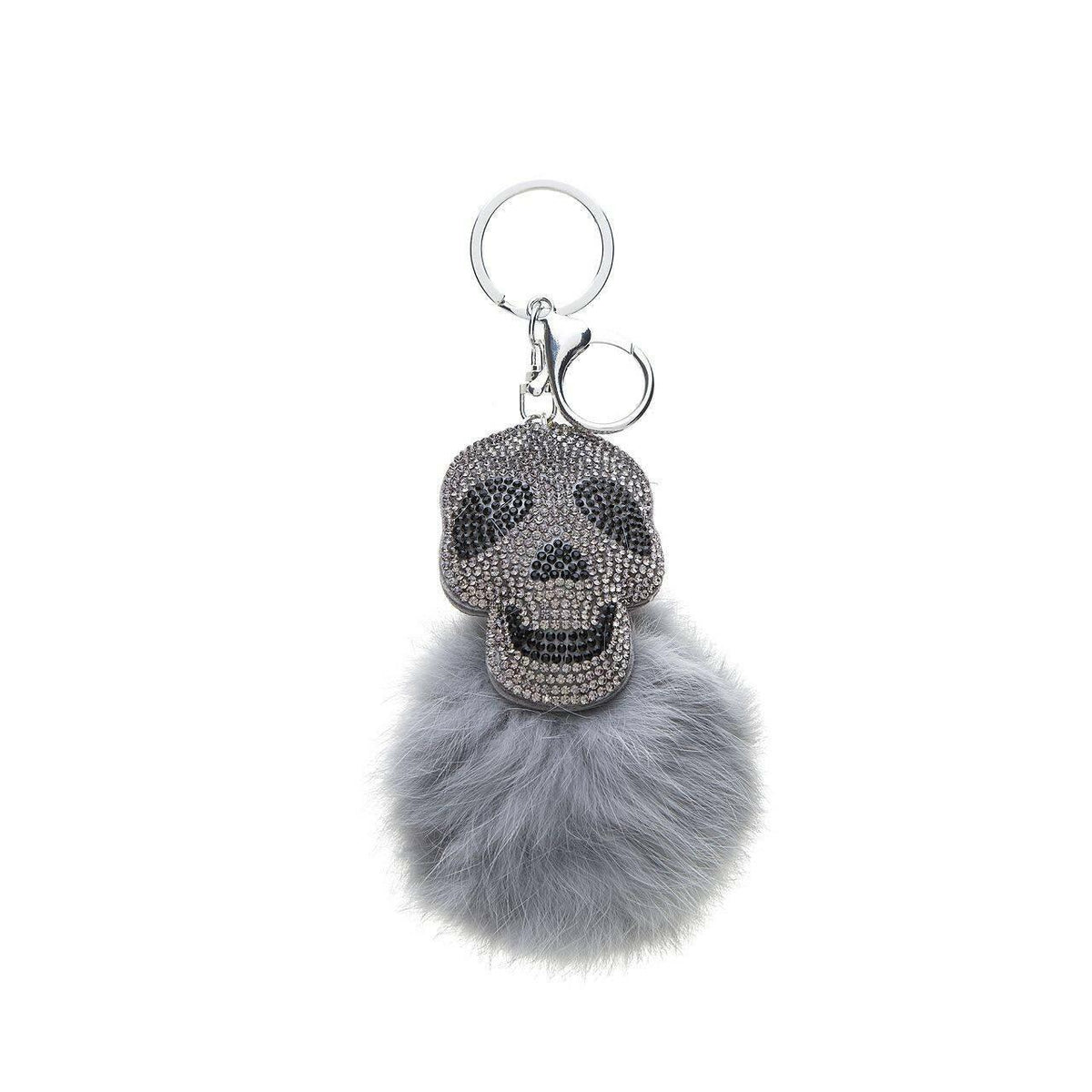 Anhänger-Fellbommel-Totenkopf - Fox by Ren