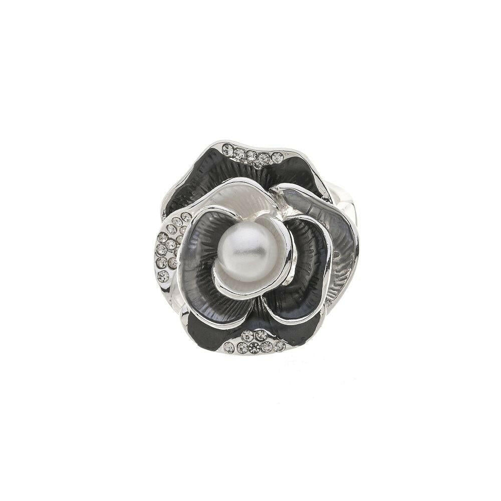 Ring - Blumen mit Perle.