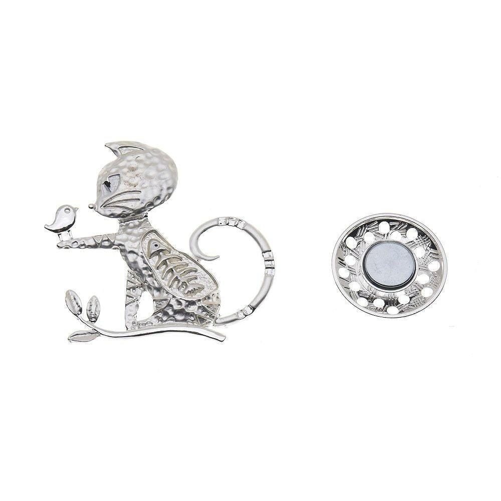 Brosche - Katze mit Vogel - Fox by Ren